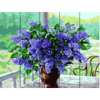 RA-F17 Картина за номерами по дереву Бузок у вазі Rainbow Art