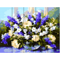 RA-F29 Картина за номерами на дереві Яскравий букет Rainbow Art