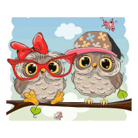VK230 Малюнок за цифрами Совина парочка Babylon VK230 Малюнок за цифрами Совина парочка Babylon