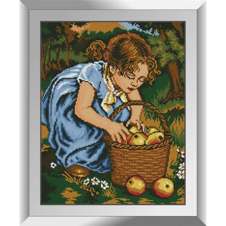 Алмазна живопис Dream Art Збиральниця яблук (DA-31427, Без підрамника)