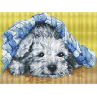 Алмазна техніка Алмазна мозаїка Цуценя (DCF002, Без підрамника)