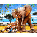 VP1318 Полотно для малювання Слоненя та жираф Babylon