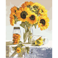 AS0847 Розмальовка для дорослих Натюрморт із соняшниками ArtStory
