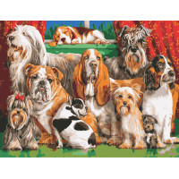 AS0961 Картина за номерами Велика компанія собак ArtStory