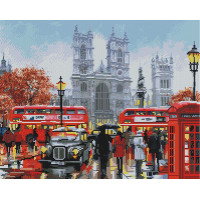 Алмазна вишивка Брашмі Дощовий Лондон (GF2801, На підрамнику)