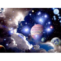 Картина алмазна вишивка My Art Світ та космос (TN043, На підрамнику)