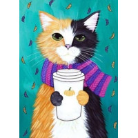 Набір вишивка алмазна My Art Пухнастий котик (TN538, На підрамнику)