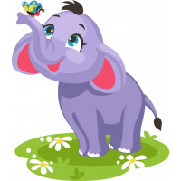 ASK052 Картина за номерами Слоненя ArtStory