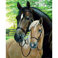 Набір мозаїка алмазна My Art Коні (TN1007, На підрамнику)