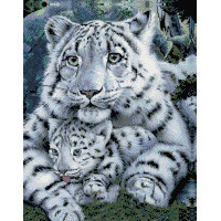 Алмазна вишивка ColorArt Білі тигри (CLR-SP061, Без підрамника)