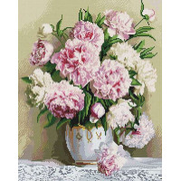 Картина алмазна вишивка ColorArt Букет піонів (CLR-PSP046, На підрамнику)