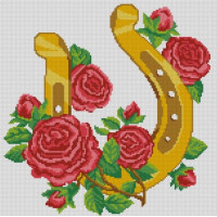 Алмазна мозаїка Dream Art Підкова з трояндами (38 х 38 см) (DA-31528, Без підрамника)