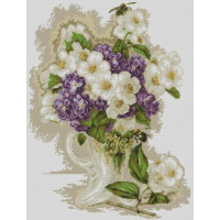 Картина мозаїка Dream Art Квіти та бджоли (52 х 68 см) (DA-31577, Без підрамника)