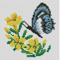Набір алмазної мозаїки Dream Art Метелик з клематісом (15 х 15 см) (DA-31771M, Без підрамника)