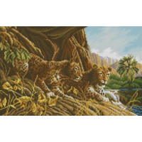 Алмазна живопис Dream Art Леопарди (31 х 49 см) (DA-31797, Без підрамника) Алмазна живопис Dream Art Леопарди (31 х 49 см) (DA-31797, Без підрамника)