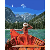 SR-SY6258 Картина за номерами Дівчина в червономуStrateg SR-SY6258 Картина за номерами Дівчина в червономуStrateg