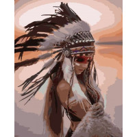 SR-SY6741 Розмальовки за номерами Дівчина-індієцьStrateg SR-SY6741 Розмальовки за номерами Дівчина-індієцьStrateg