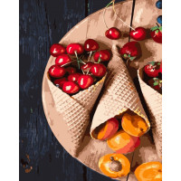 SR-B-SY6800 Картина за номерами Ріжки з фруктамиStrateg