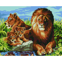Мозаїка алмазна Алмазна мозаіка Сім'я левів (OSF091, Без підрамника) Мозаїка алмазна Алмазна мозаіка Сім'я левів (OSF091, Без підрамника)