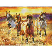 Картина стразами Rainbow Art Коні на світанку (EJ1373, На підрамнику) Картина стразами Rainbow Art Коні на світанку (EJ1373, На підрамнику)