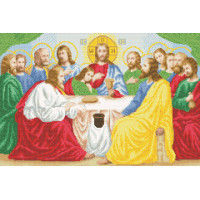 Картина зі страз ТМ Алмазна мозаіка Таємна вечеря в кольорі (DMF-460, На підрамнику)