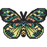 Алмазна мозаїка Арт Соло Жовто-зелений метелик (БАТ27, Без підрамника)