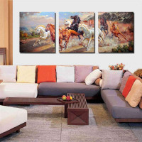 DZ211 Забарвлення за цифрами Триптих. Дикі коні Babylon