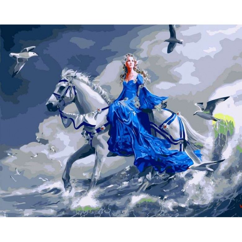 VP125 Картина за номерами Дівчина на коні Babylon