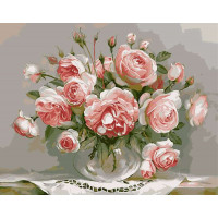 BK-G436 Картина за номерами Троянди на столику