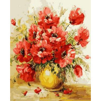 VP581 Малювання за номерами Маки у жовтій вазі Babylon VP581 Малювання за номерами Маки у жовтій вазі Babylon