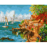 BK-GX8964 Картина за цифрами Рибальський причал BK-GX8964 Картина за цифрами Рибальський причал