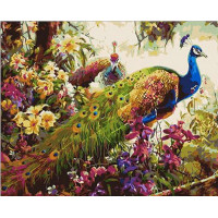 MR-Q348 Картина розмальовка Казкові павичі Mariposa MR-Q348 Картина розмальовка Казкові павичі Mariposa