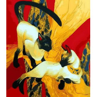 MR-Q1278 Картина розмальовка Сіамські кішкиMariposa MR-Q1278 Картина розмальовка Сіамські кішкиMariposa