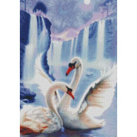 Алмазна вишивкаТМ Алмазна мозаїка Пара лебедів (DM-047, Без підрамника)
