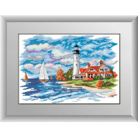 Набір алмазна вишивка Dream Art Морський пейзаж (маяк) (повна зашивка, квадратне каміння) (DA-30149, Без підрамника)