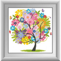 Картина зі страз Dream Art Літнє дерево (повна зашивка, квадратне каміння) (DA-30269, Без підрамника)