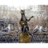 MR-Q2125 Розмальовка за номерами Ліричний кіт Mariposa