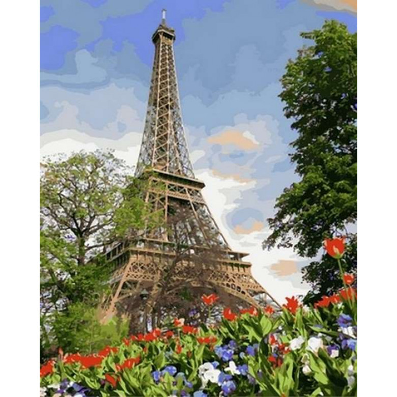 VP820 Картина за номерами Квіти весняного Парижа Babylon