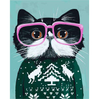 AS0267 Малюнок за цифрами Кіт в окулярах ArtStory AS0267 Малюнок за цифрами Кіт в окулярах ArtStory