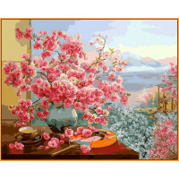 NB964R Картина за номерами В обіймах квітучої сакуріBabylon NB964R Картина за номерами В обіймах квітучої сакуріBabylon