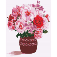 AS0354 Забарвлення за цифрами Рожевий букет ArtStory AS0354 Забарвлення за цифрами Рожевий букет ArtStory