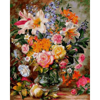 VP1056 Картина розмальовка Букет з троянд та лілій Babylon VP1056 Картина розмальовка Букет з троянд та лілій Babylon