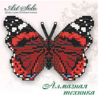 Алмазна живопис Art Solo Червоний адмірал (БАТ07) 15 х 10,5 см (Без підрамника)