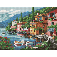 Малювання камінням на полотні Брашмі Набережна біля міста (EF212, На підрамнику) Малювання камінням на полотні Брашмі Набережна біля міста (EF212, На підрамнику)