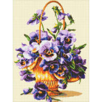 Малювання камінням на полотні ТМ Алмазна мозаїка Анютини очі (DM-315, Без підрамника) Малювання камінням на полотні ТМ Алмазна мозаїка Анютини очі (DM-315, Без підрамника)