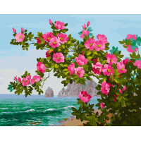 BK-GX26067 Квіти на тлі моря