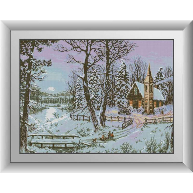 Алмазний живопис Dream Art Зимова дорога (DA-30955, Без підрамника)