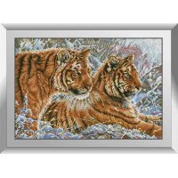 Картина алмазна вишивка Dream Art Пара тигрів (DA-31175, Без підрамника)