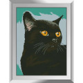 Картина зі страз Dream Art Чорний кіт (DA-31428, Без підрамника)