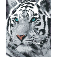 0001Т1 Картина за номерами Білий тигр (Без коробки) Bambino 0001Т1 Картина за номерами Білий тигр (Без коробки) Bambino